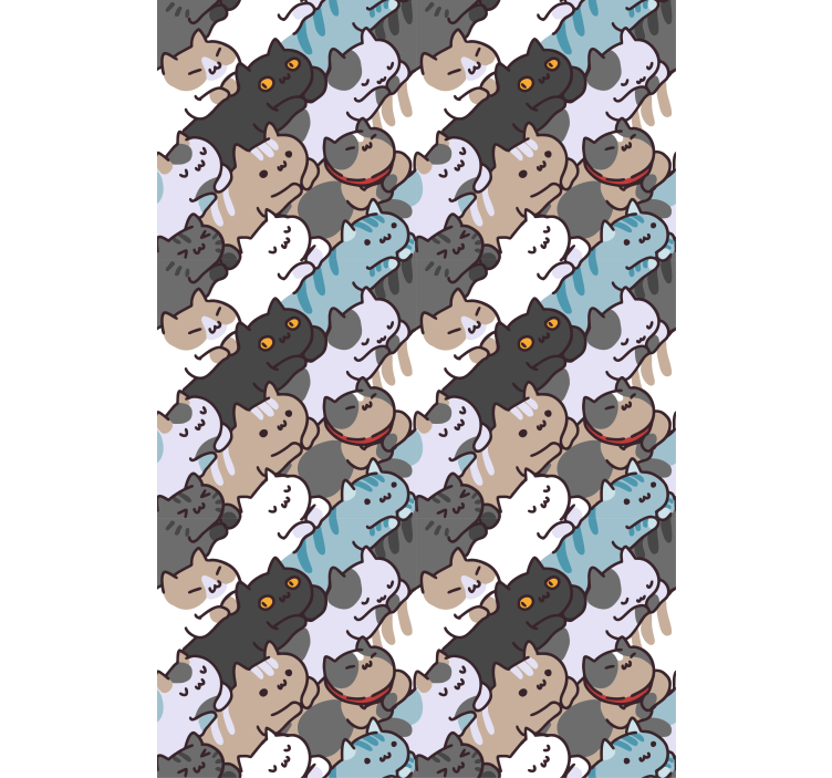 Cute cats sleeping pattern kids roller blind - TenStickers