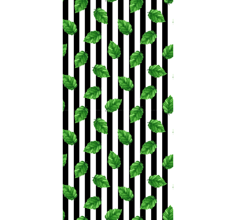 Leafy Striped Pattern blind flowers and plants - TenStickers