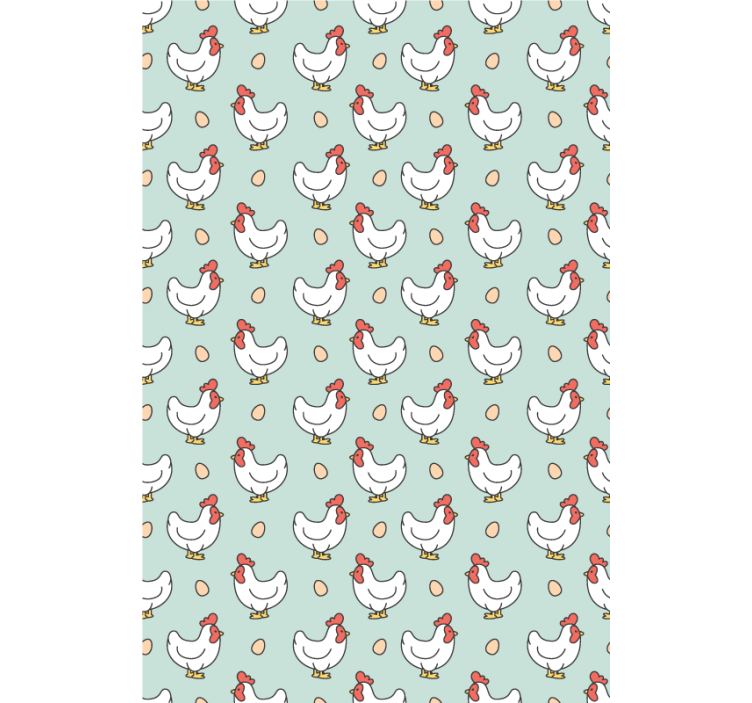 White chickens and eggs animals blind - TenStickers