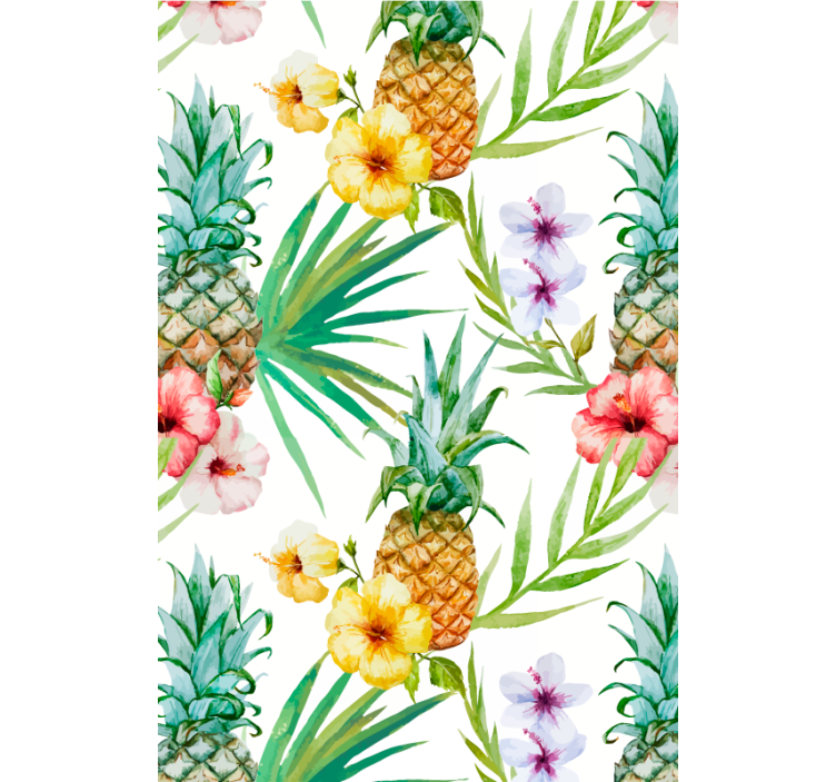 Painted pineapple Fruit and vegetable floral roller blind - TenStickers