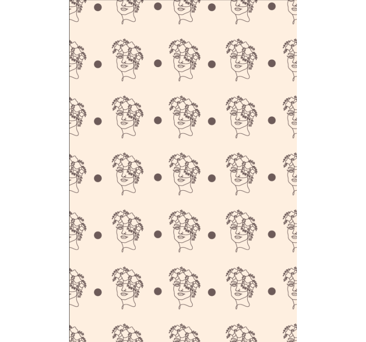 Floral Face Patterns art deco blind - TenStickers