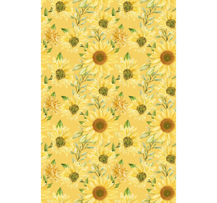 Sunflower garden flowers and plants pattern roller blind - TenStickers
