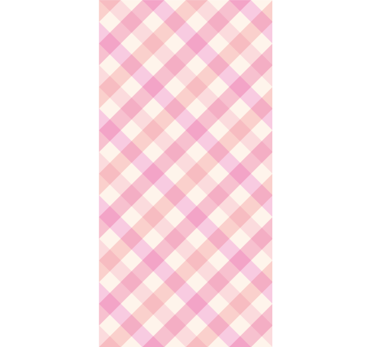 Pink checkered pattern roller blind - TenStickers