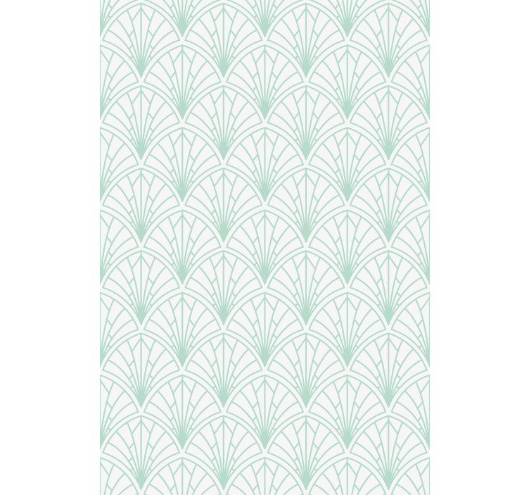 Geometric green leaf design pattern roller blind - TenStickers