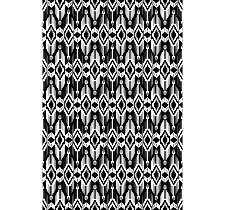 Geometric black pattern pattern roller blind - TenStickers
