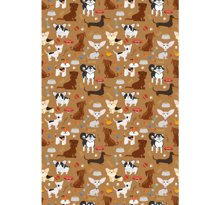 Different cute dogs pattern kids roller blind - TenStickers