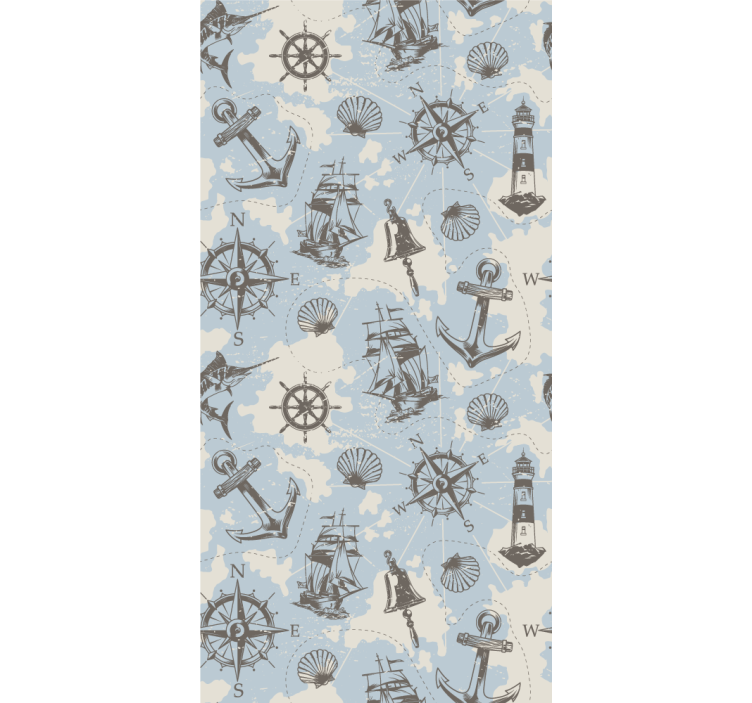 Maritime Adventure Pattern blind - TenStickers
