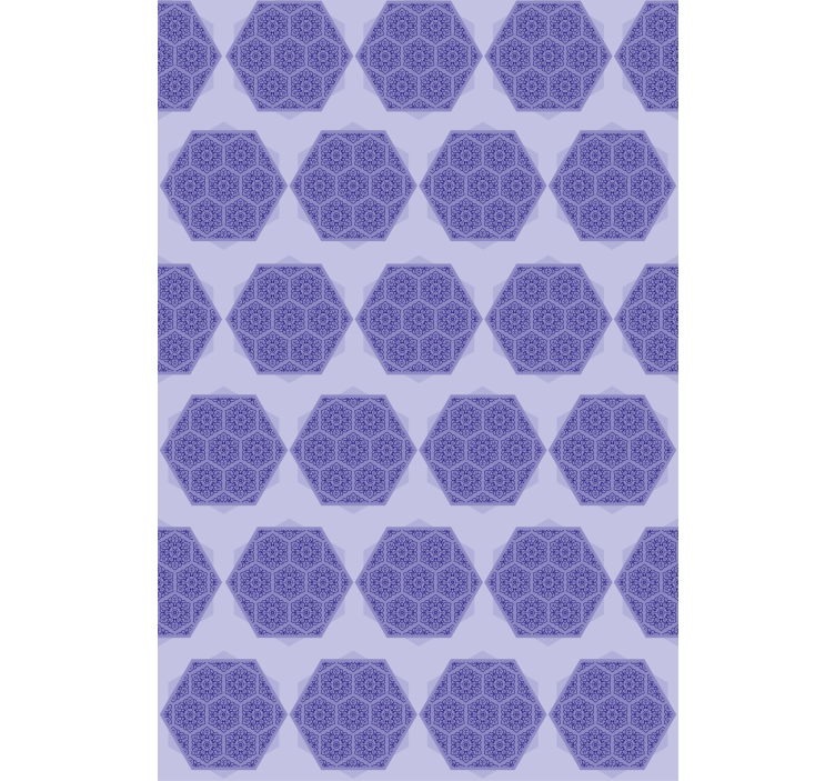 Intricate purple hexagons pattern roller blind - TenStickers