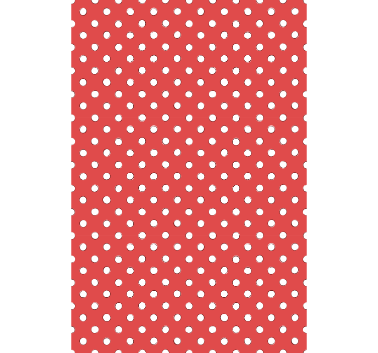 Red polka dots kitchen roller blind - TenStickers