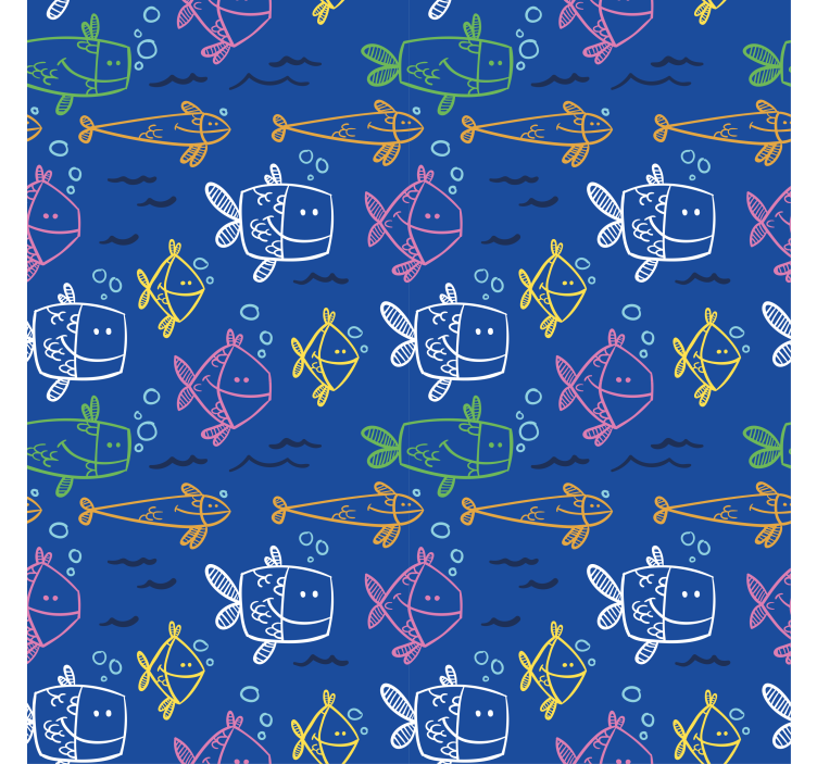 FUNNY FISH PATTERN animals blind - TenStickers