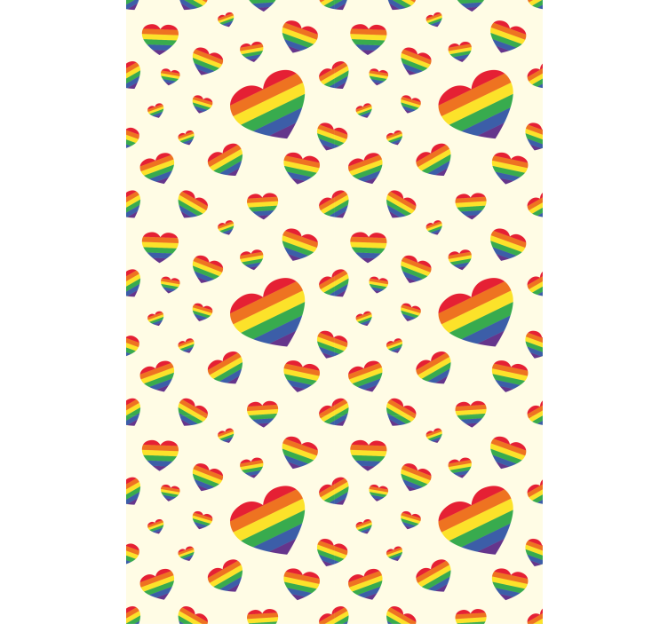 LGTB hearts pattern love blind - TenStickers
