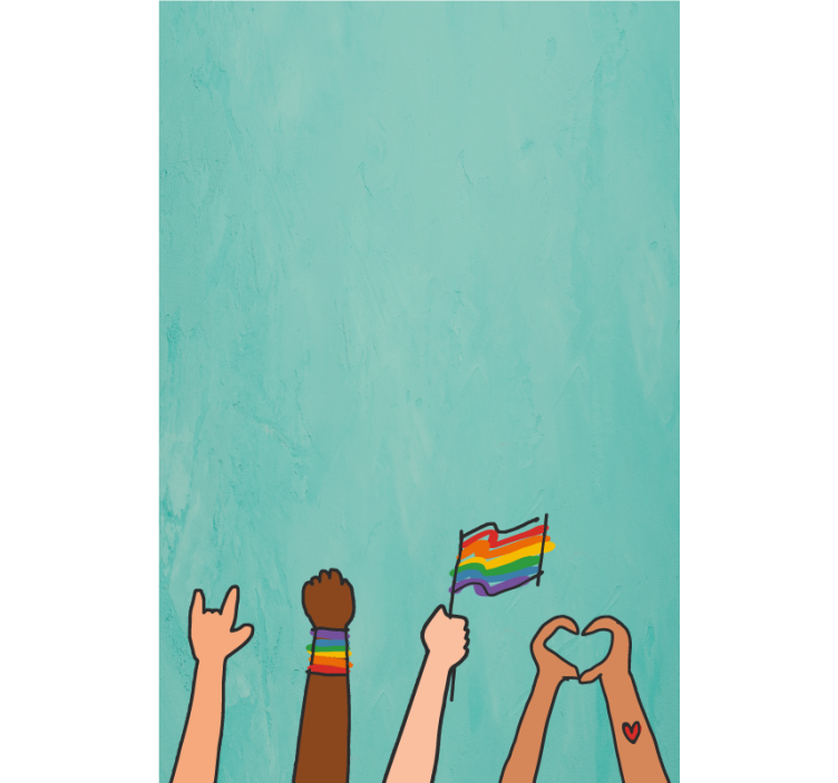 Pride Hands Display blind - TenStickers