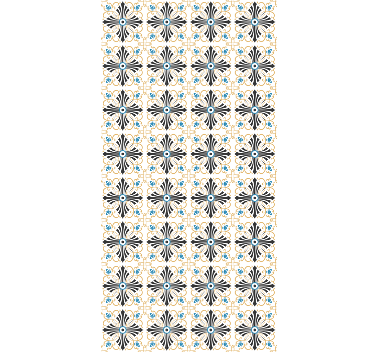 Graceful botanical motif kitchen roller blind - TenStickers