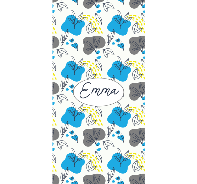 Custom floral name blind flowers and plants - TenStickers