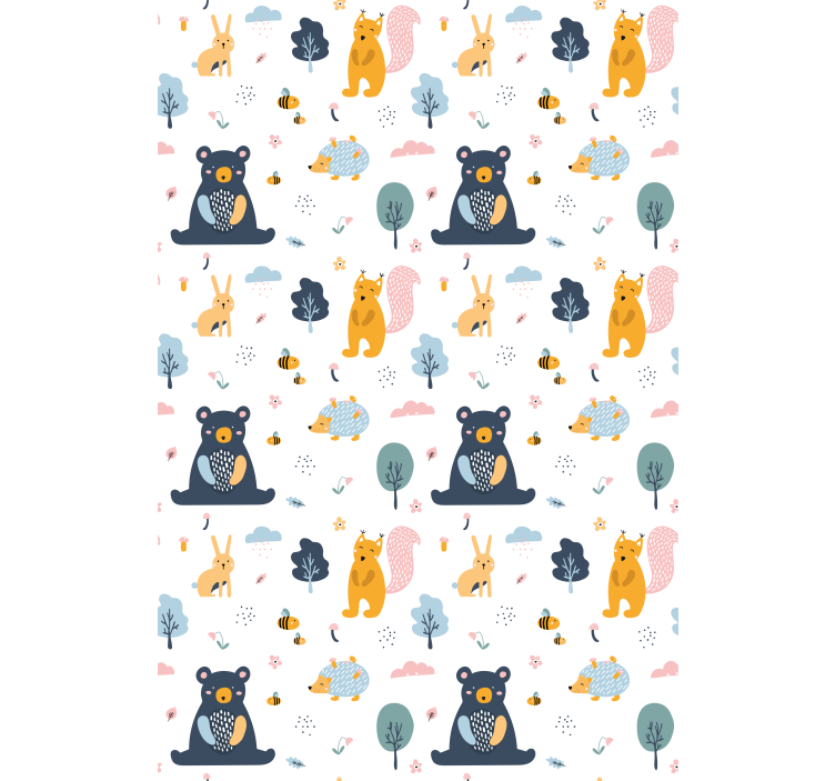 Nordic forest creatures animals blind - TenStickers