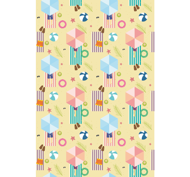 Beach umbrella motif fun blind - TenStickers