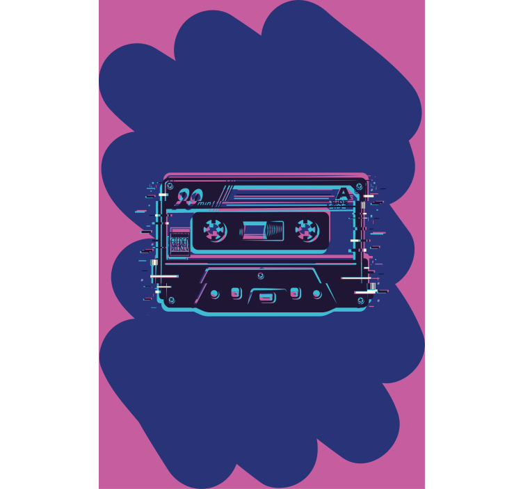 Retro Cassette Illustration gamer roller blind - TenStickers
