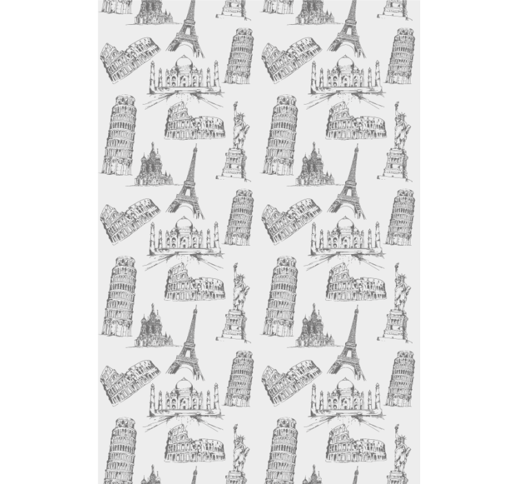 Famous landmarks silhouettes blind original - TenStickers