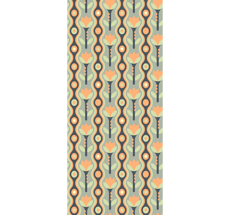 Abstract petal roll floral roller blind - TenStickers