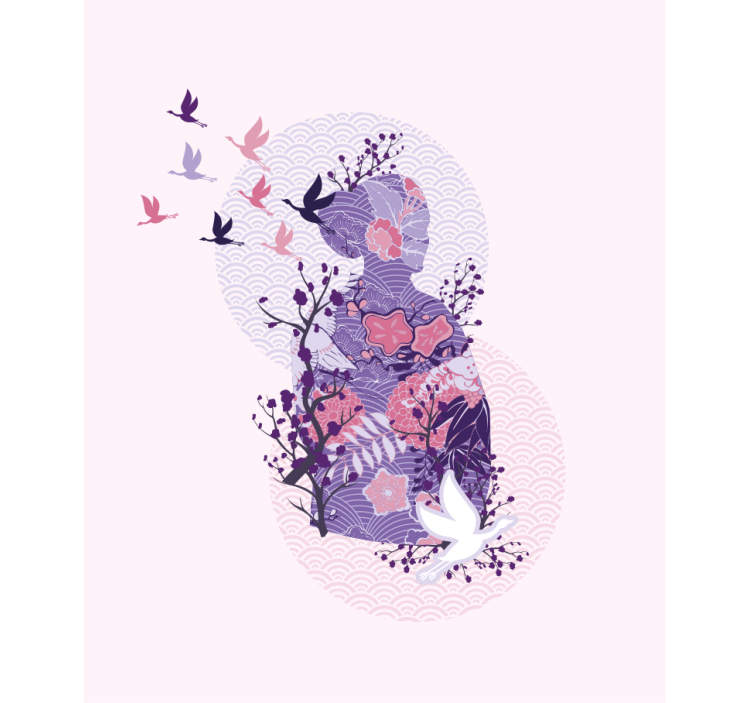 Floral Silhouette Art blind flowers and plants - TenStickers