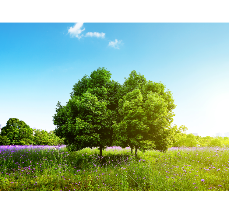 Lush Greenery Scene tree blind - TenStickers