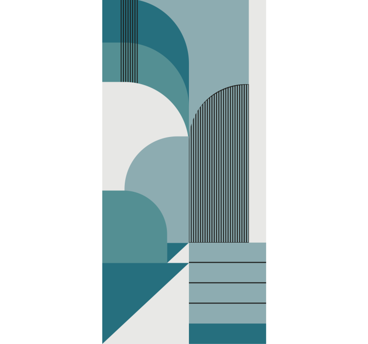 Blue arch patterns original blind - TenStickers