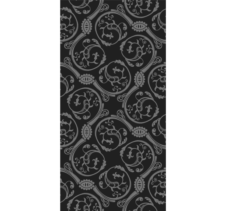 Grey floral motif elegant blind - TenStickers