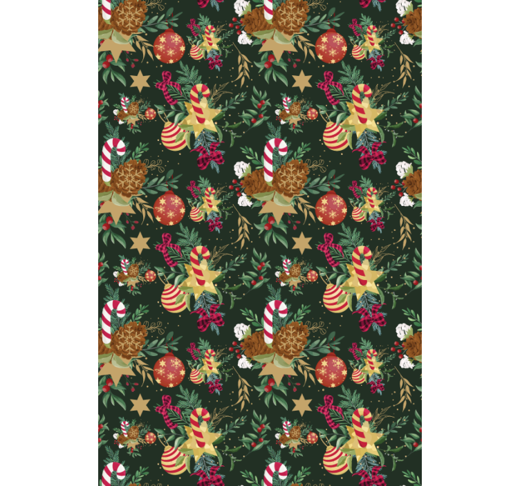 Festive Candy Elements floral roller blind - TenStickers