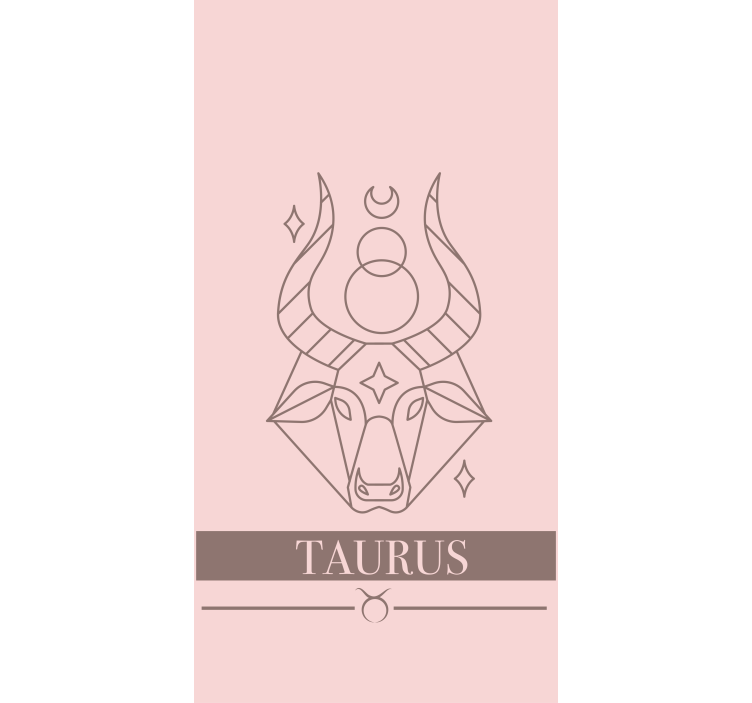 Taurus zodiac design text blind - TenStickers