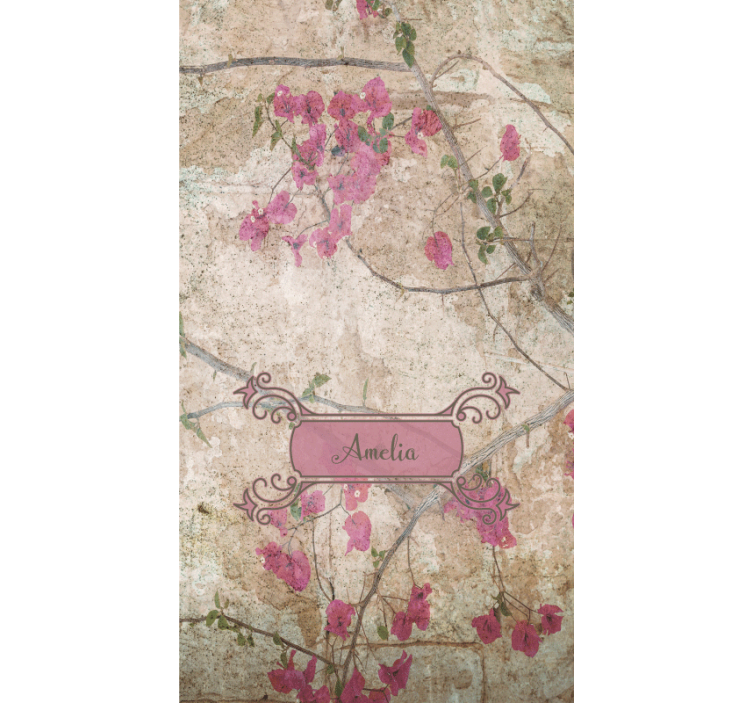 Floral roller blind elegant blooms - TenStickers