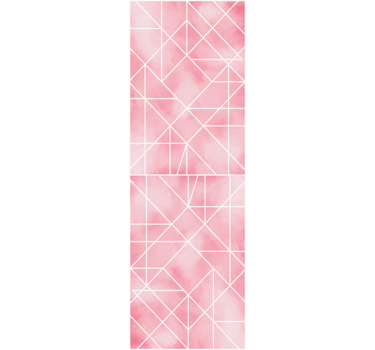 Pink geometric shapes pattern roller blind - TenStickers