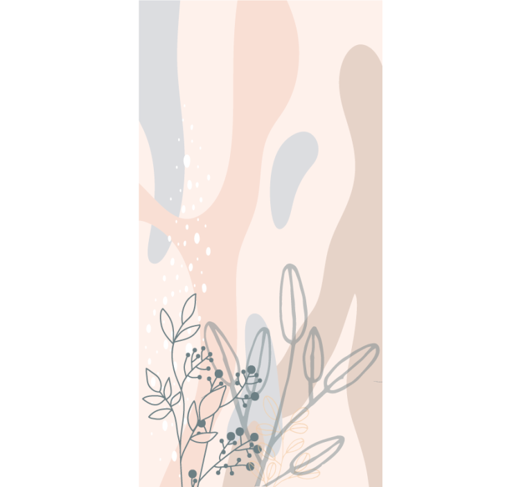 Elegant Floral Silhouette blind flowers and plants - TenStickers