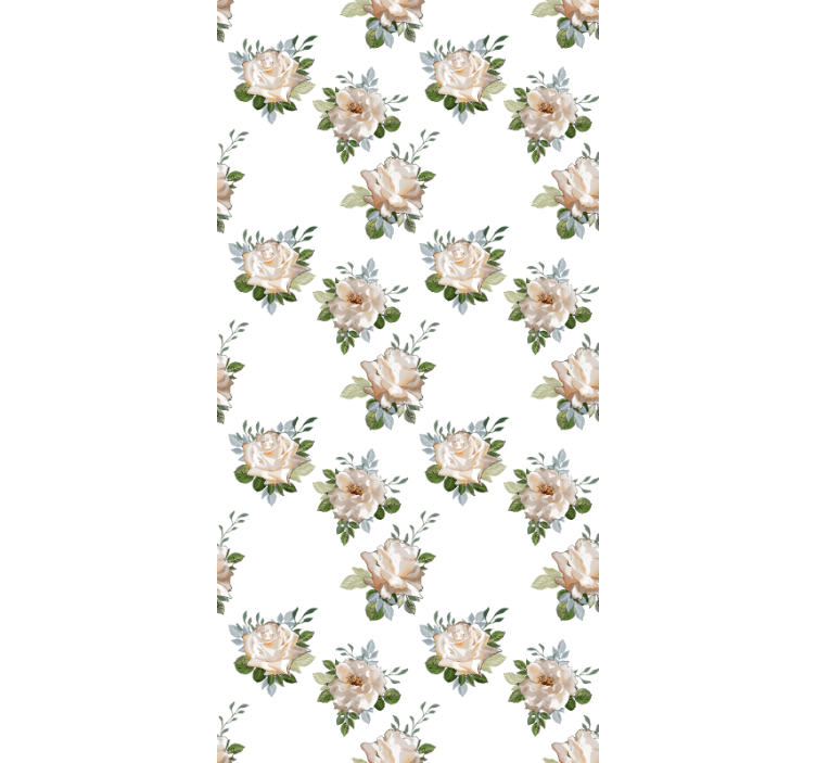 Cosmopolitan-style design floral roller blind - TenStickers