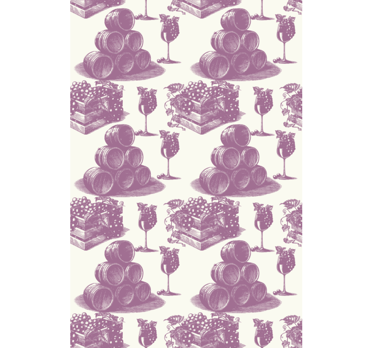 French vintage pattern in violet retro kitchen blind - TenStickers