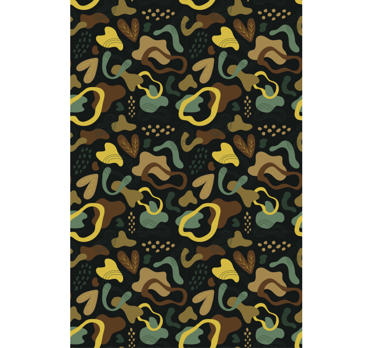 Abstract Leaf Shapes pattern roller blind - TenStickers