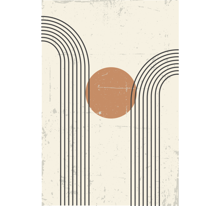 Abstract half arch brown blind - TenStickers