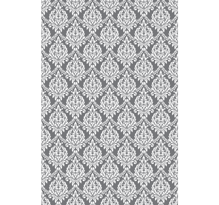 Grey damask pattern vintage roller blind - TenStickers