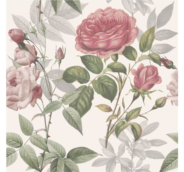 Floral roller blind rose pattern - TenStickers