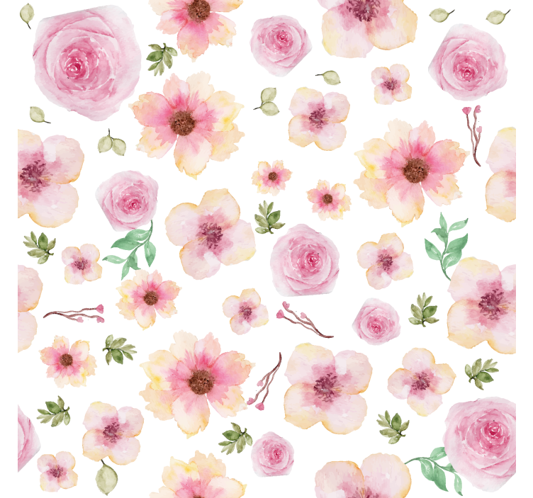 Pink flowers pattern blind - TenStickers