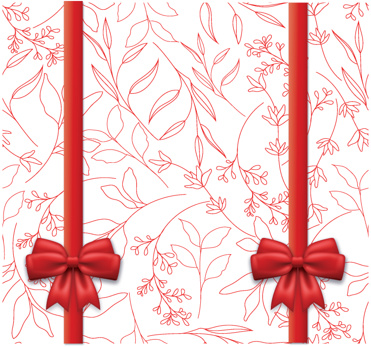 Floral pattern with ties romantic roller blind - TenStickers