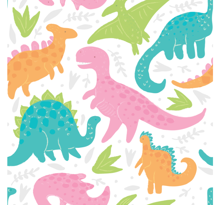 Pastel colours dinosaur kids roller blind - TenStickers