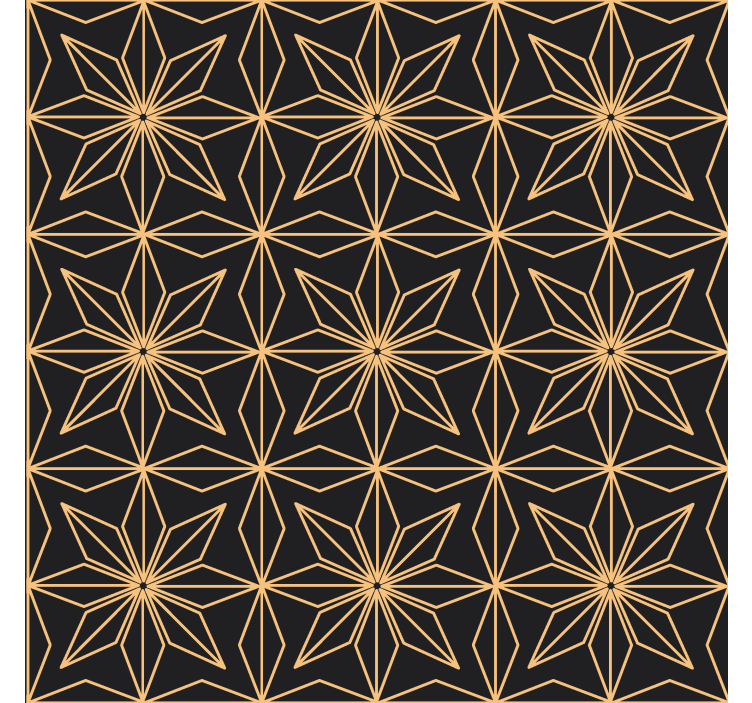 Golden pattern Elegant blind - TenStickers