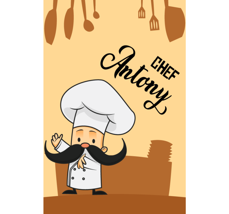Personalized Chef kitchen roller blind - TenStickers
