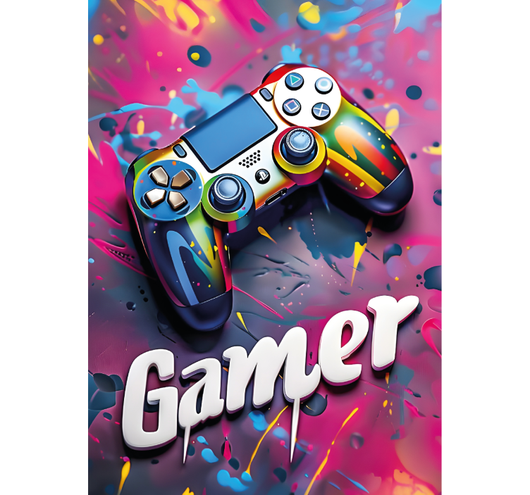 Colourful style gamer roller blind - TenStickers