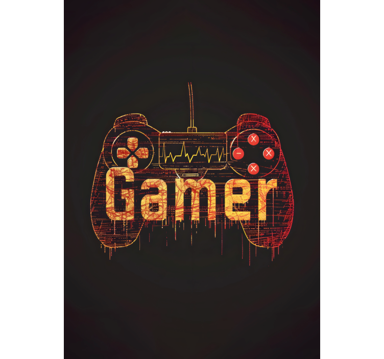 Player's heartbeat gamer roller blind - TenStickers