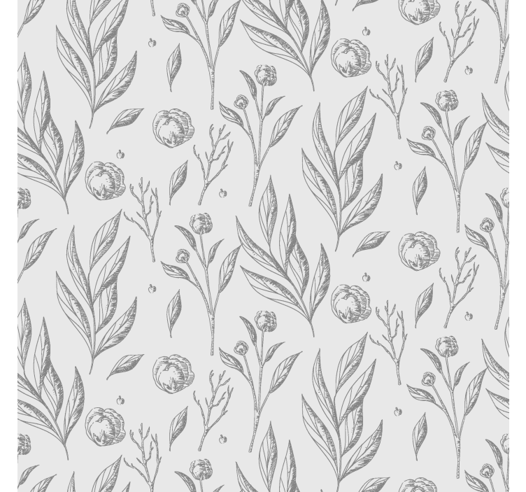 Gray kitchen blind floral nordic pattern - TenStickers