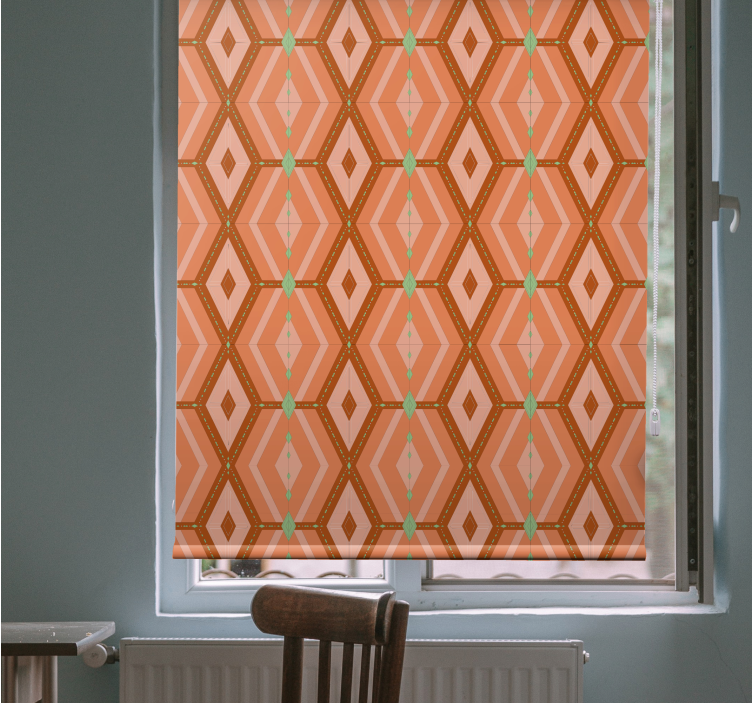 30s autumnal tints geometric vintage roller blind - TenStickers