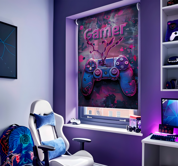 3D effect gamer roller blind - TenStickers