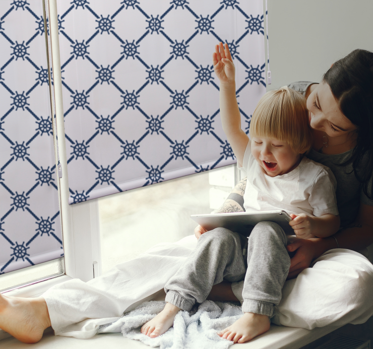 Marine pattern kids roller blind - TenStickers
