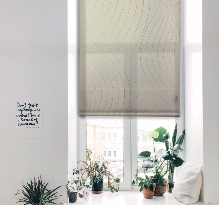 Subtle wave patterns living room blind - TenStickers